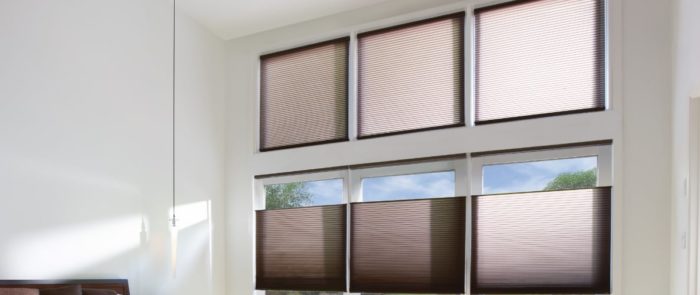 Brown shade window treatments